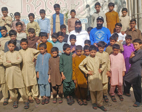 Islamabad, Pakistan - Participating in Orphan Support Program & Mobile Food Rescue Program by Serving Hot Meals, Desserts, Juices & Candies to Beloved Orphans at Local Community Orphanage