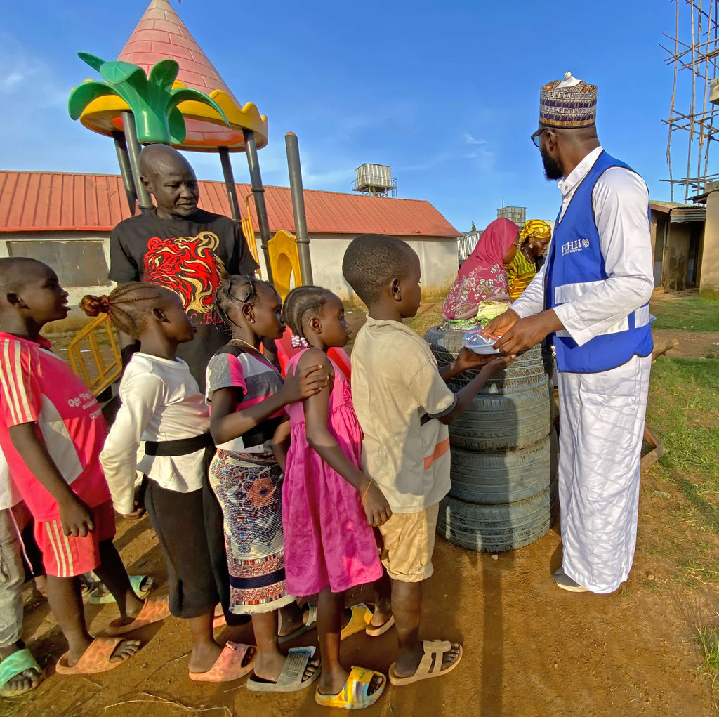 Abuja, Nigeria - Participating in Mobile Food Rescue Program by Serving Blessed Birthday Cake & Juice Packs to 80+ Less Privileged Children Living at Internally Displaced Persons Camp