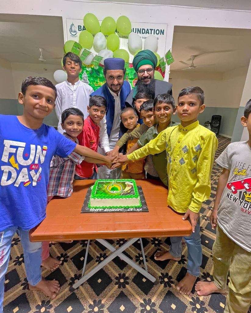 Lahore, Pakistan - Participating in Orphan Support & Mawlid Support Programs by Celebrating ZikrAllah & Mawlid an Nabi ﷺ and Serving Hot Meals with Blessed Birthday Cake to Beloved Orphans