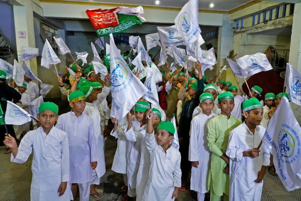 Hyderabad, India - Participating in Orphan Support Program & Mawlid Support Program by Organizing Grand Parade for Grand Mawlid an Nabi ﷺ with Local Community's 250+ Beloved Orphans & Less Privileged Children