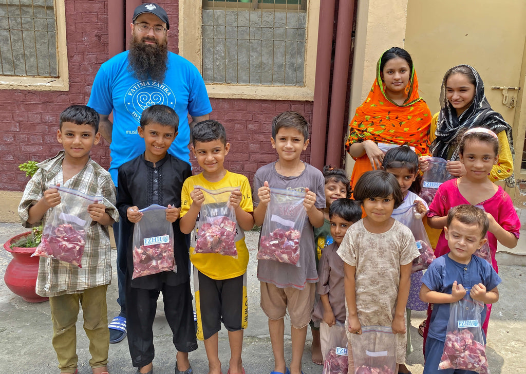 Lahore, Pakistan - Participating in Holy Qurbani Program & Mobile Food Rescue Program by Processing, Packaging & Distributing Holy Qurbani Meat from 34+ Holy Qurbans to Local Community's Beloved Orphans & Less Privileged Families