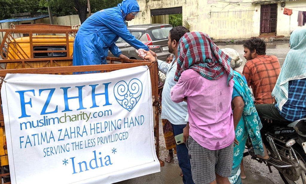 India - Honoring Third Day of Holy Eid al-Adha by Processing, Packaging & Distributing Holy Qurban Meat to Community's Homeless & Less Privileged People