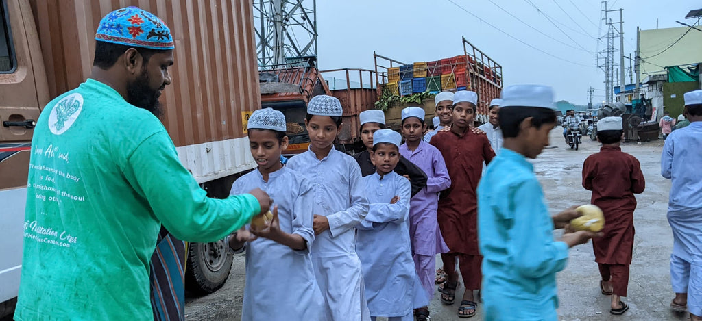 Hyderabad, India - Honoring Sixth Day of Holy Month of Muharram & Shaykh Nurjan's Teachings by Preparing & Distributing Hot Meals to Local Community's Madrasa/School Children, Homeless & Less Privileged People