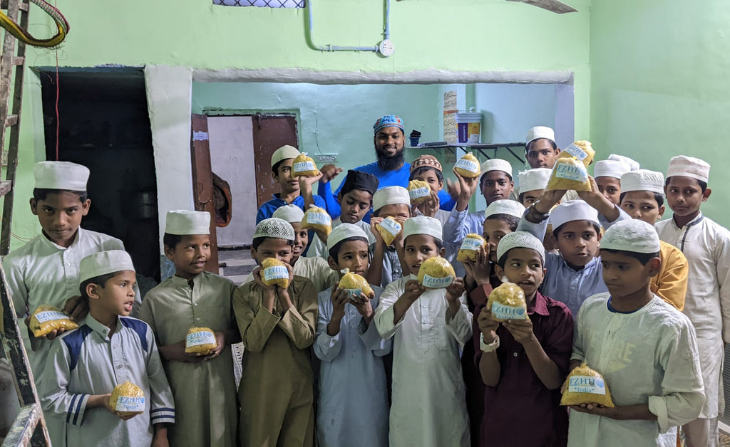 Hyderabad, India - Participating in Mobile Food Rescue Program by Distributing Hot Meals to Local Community's Madrasa/School Children, Beloved Orphans & Less Privileged Families