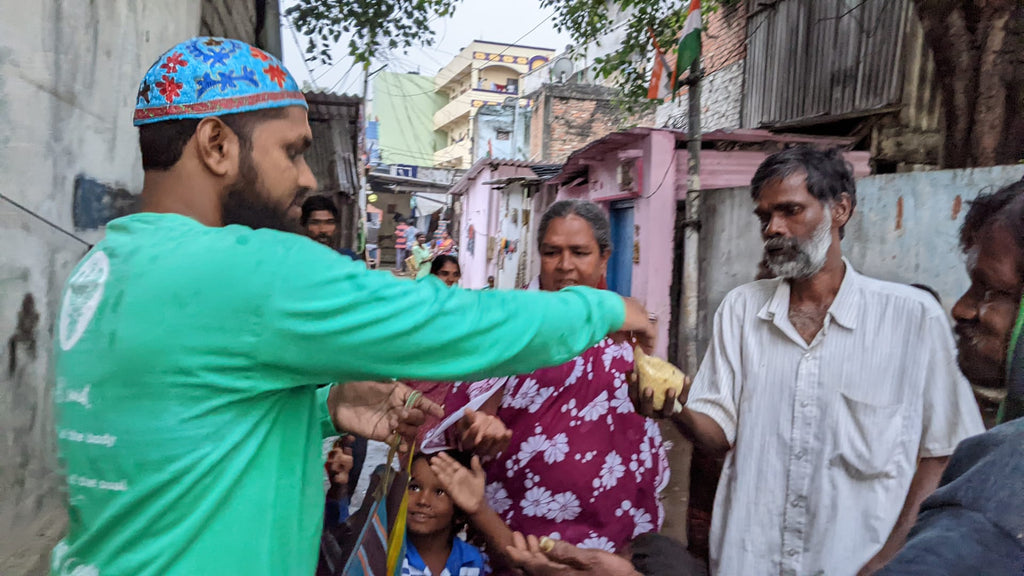 Hyderabad, India - Honoring the Welcoming of the Holy Month of Rabi’ul Awwal by Cooking & Serving Hot Meals to Local Community's Madrasa/School Children & Less Privileged Families