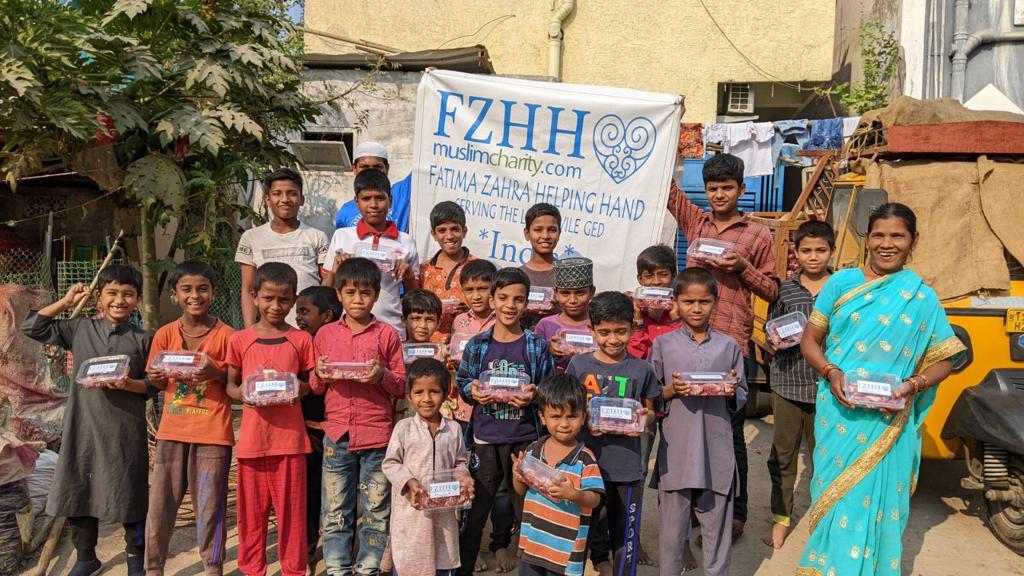 Hyderabad, India - Participating in Holy Qurbani Program by Processing, Packaging & Distributing Holy Qurbani Meat to Local Community's Laborers, Homeless & Less Privileged Families