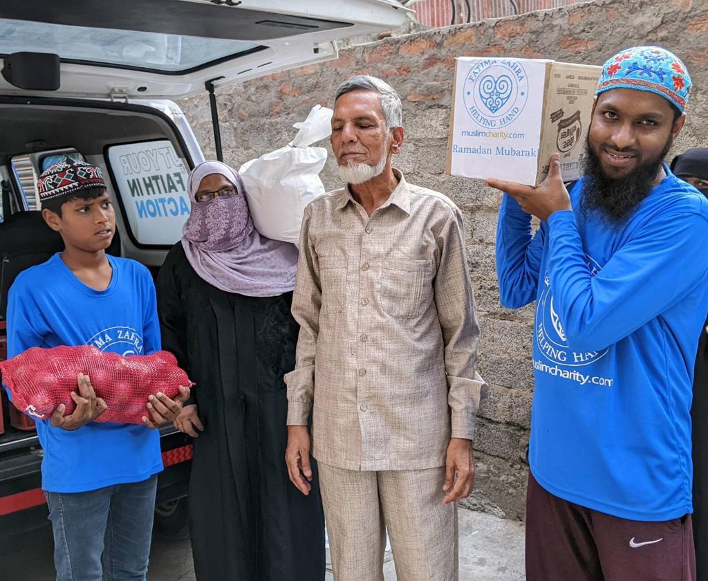 Hyderabad, India - Participating in Ramadan Iftar Program & Mobile Food Rescue Program by Distributing Essential Ramadan Grocery Kits to Local Community's Less Privileged Widows, Disabled, Children & Homeless Families