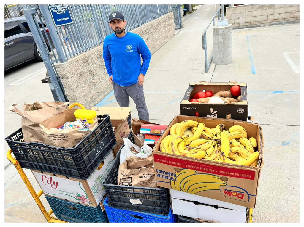Los Angeles, California - Participating in Mobile Food Rescue Program by Rescuing & Distributing Fresh Fruits, Vegetables & Essential Household Groceries to Local Community's Breadline Serving Less Privileged Families