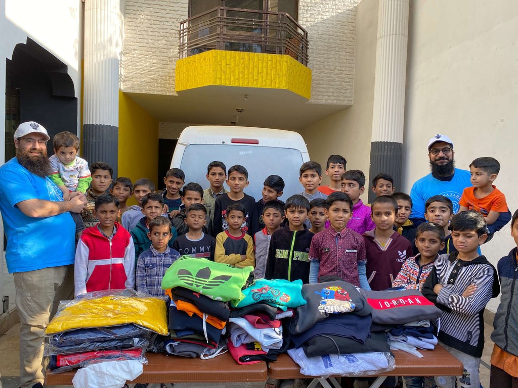 Lahore, Pakistan - Participating in Orphan Support Program & Mobile Food Rescue Program by Distributing Warm Winter Apparel to 110+ Beloved Orphans & Less Privileged Children