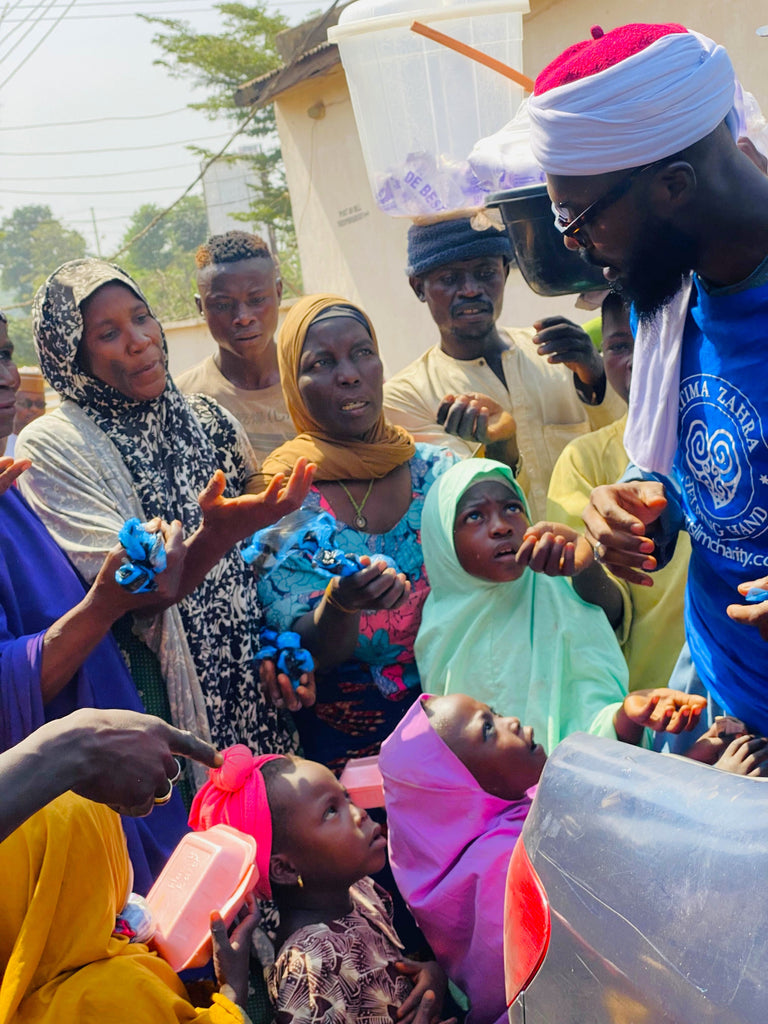 Abuja, Nigeria - Participating in Holy Qurbani Program & Mobile Food Rescue Program by Distributing Freshly Prepared Hot Meals with Water & Holy Qurban Meat to 100+ Less Privileged Men, Women & Children