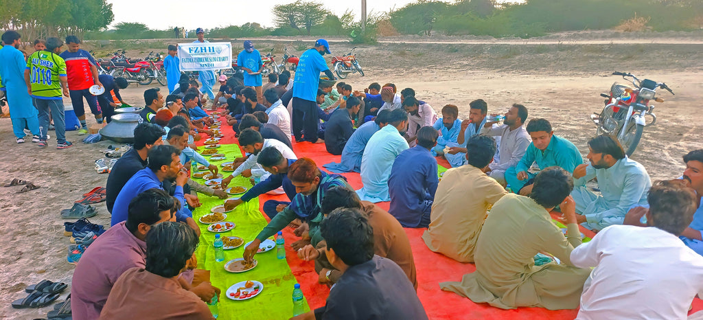 Sindh, Pakistan - Ramadan Day 7 - Participating in Month of Ramadan Appeal Program & Mobile Food Rescue Program by Serving 150+ Complete Iftari Meals with Hot Dinners & Cold Drinks to Less Privileged People