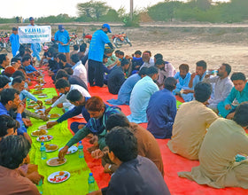 Sindh, Pakistan - Ramadan Day 8 - Participating in Month of Ramadan Appeal Program & Mobile Food Rescue Program by Serving Complete Iftari Meals with Hot Dinners & Cold Drinks to 150+ Less Privileged People