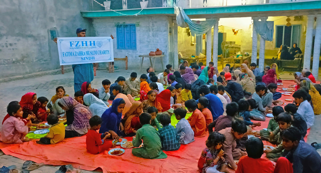 Sindh, Pakistan - Ramadan Day 14 - Participating in Month of Ramadan Appeal Program & Mobile Food Rescue Program by Serving 150+ Complete Iftari Meals with Hot Dinners & Cold Drinks to Beloved Orphans & Widows