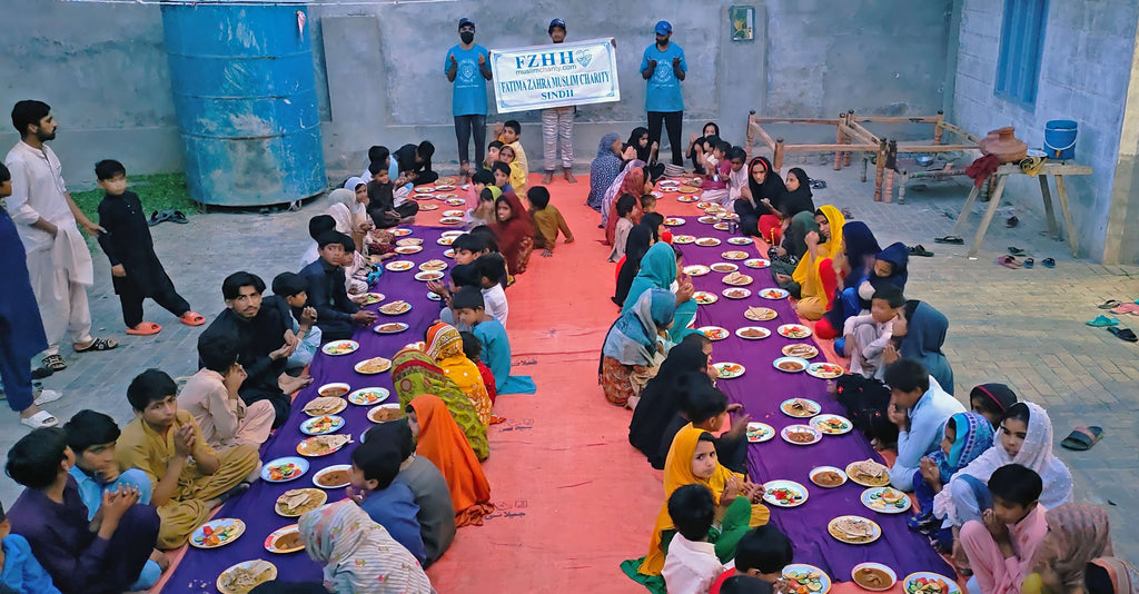 Sindh, Pakistan - Ramadan Day 22 - Participating in Month of Ramadan Appeal Program & Mobile Food Rescue Program by Serving 150+ Complete Iftari Meals with Hot Dinners & Cold Drinks to Beloved Orphans & Widows