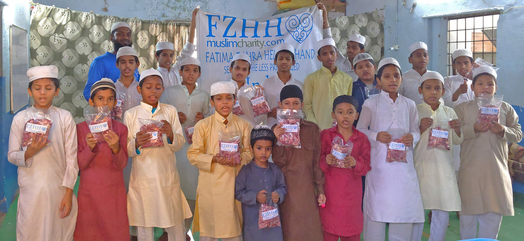 Hyderabad, India - Participating in Holy Qurbani Program & Ramadan Appeal Program by Processing, Packaging & Distributing Holy Qurbani Meat from 14 Holy Qurbans to Madrasa Students, Homeless & Less Privileged People
