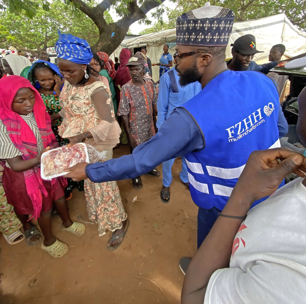 Abuja, Nigeria - Participating in Holy Qurbani Program & Mobile Food Rescue Program by Distributing Holy Qurbani Meat from 5+ Holy Qurbans to 91+ Women & Distributing Juices & Biscuits to 70+ Beloved Orphans & Less Privileged Children