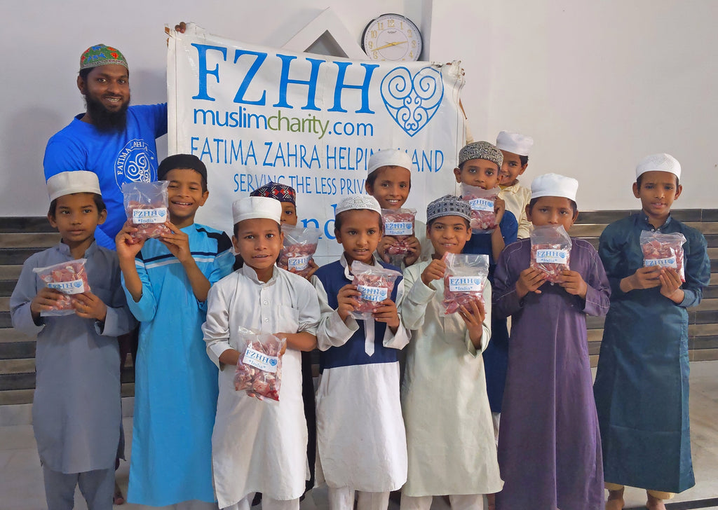 Hyderabad, India - Participating in Holy Qurbani Program & Mobile Food Rescue Program by Processing, Packaging & Distributing Holy Qurbani Meat from 10+ Holy Qurbans to Madrasa Students, Homeless & Less Privileged Families