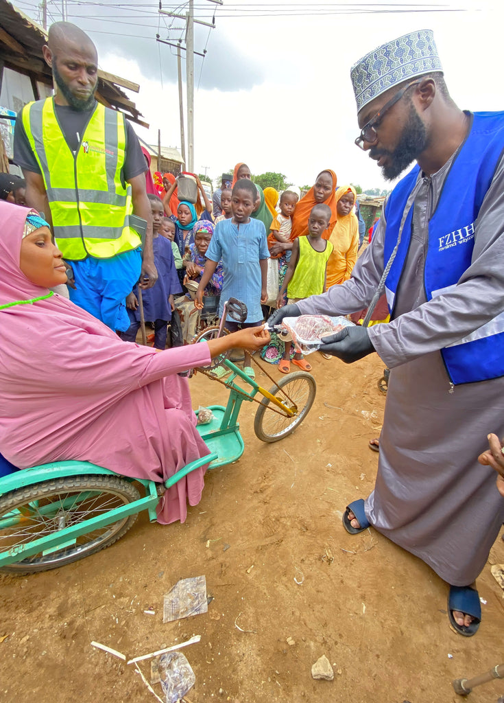 Abuja, Nigeria - Participating in Holy Qurbani Program & Mobile Food Rescue Program by Processing, Packaging & Distributing Holy Qurbani Meat from 5+ Holy Qurbans to Local Community's 115+ Less Privileged People with Disabilities