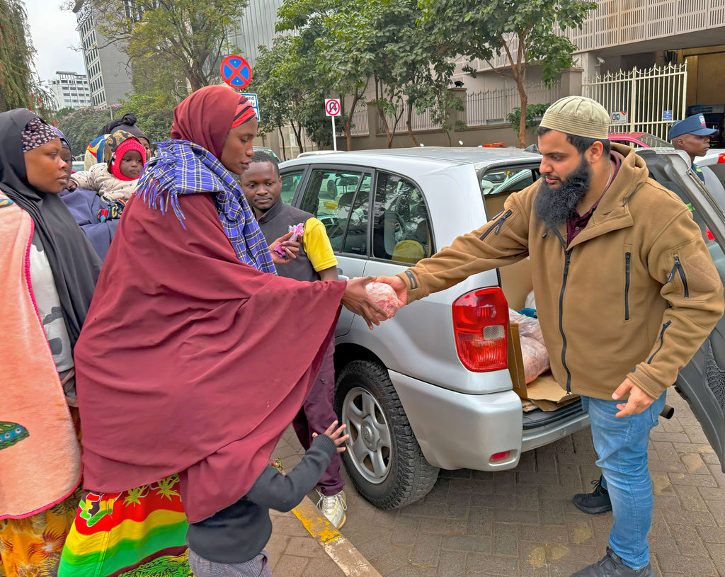 Nairobi, Kenya - Participating in Holy Qurbani Program & Mobile Food Rescue Program by Processing, Packaging & Distributing 132+ lbs. of Holy Qurbani Meat from 8+ Holy Qurbans to Less Privileged People