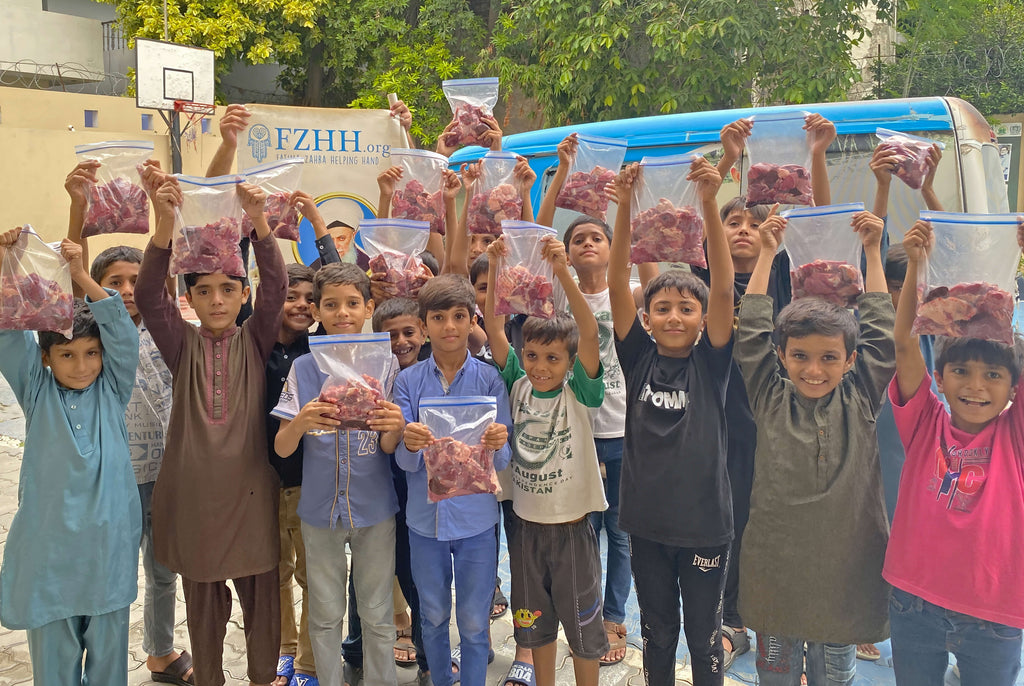 Lahore, Pakistan - Participating in Holy Qurbani Program & Mobile Food Rescue Program by Processing, Packaging & Distributing Holy Qurbani Meat from 16+ Holy Qurbans to Local Community's Beloved Orphans & Less Privileged Families