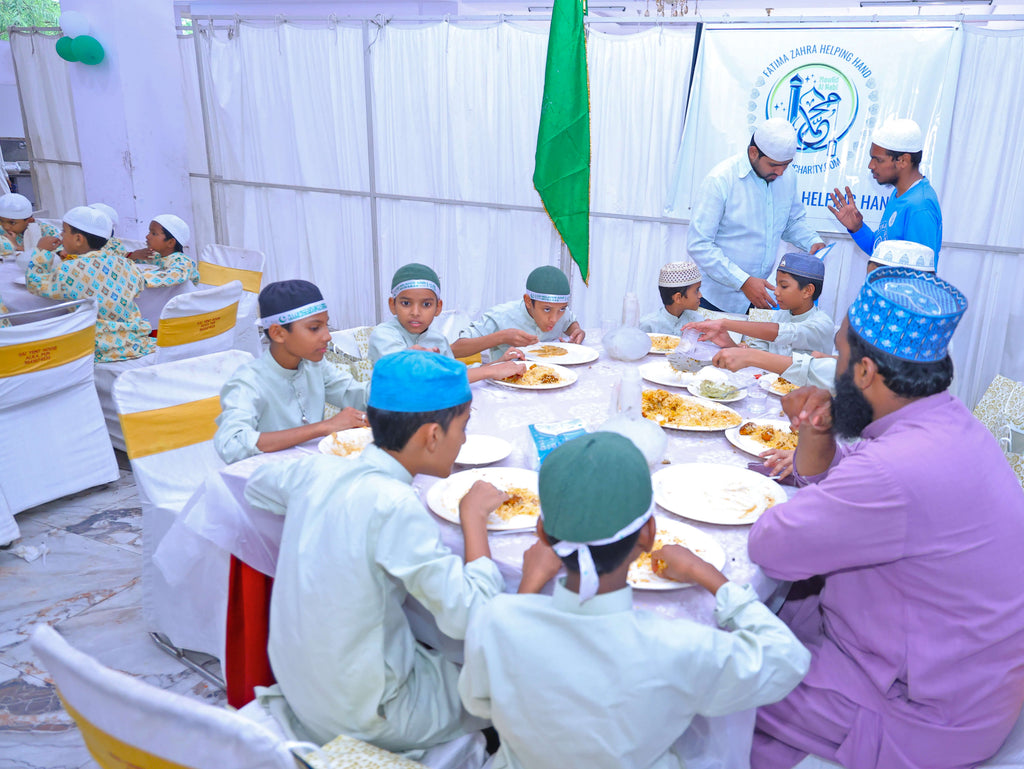 Hyderabad, India - Participating in Orphan Support & Mawlid Support Programs by Celebrating Third Annual Grand Mawlid an Nabi ﷺ with 500+ Beloved Orphans, Madrasa Students & Less Privileged Families - Holy Blessed Lunch