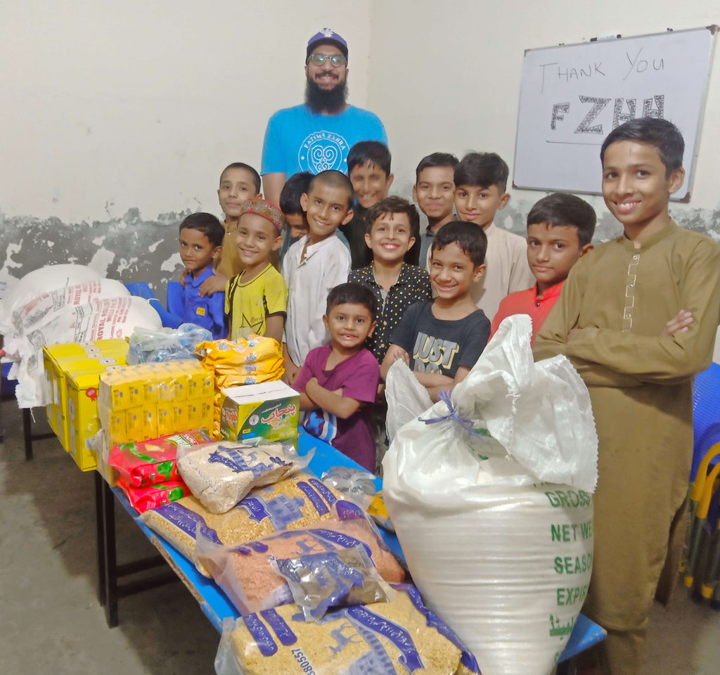 Lahore, Pakistan - Participating in Orphan Support Program & Mobile Food Rescue Program by Distributing Monthly Ration to Local Community Orphanage Serving Beloved Orphans & Less Privileged Children