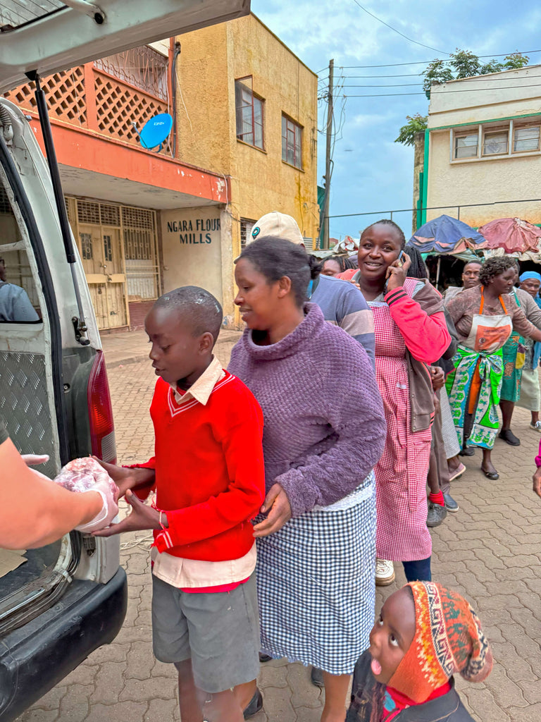 Nairobi, Kenya - Participating in Holy Qurbani Program & Mobile Food Rescue Program by Processing, Packaging & Distributing Over 150+ lbs. of Holy Qurbani Meat from 9+ Holy Qurbans to Local Community's 67+ Less Privileged People