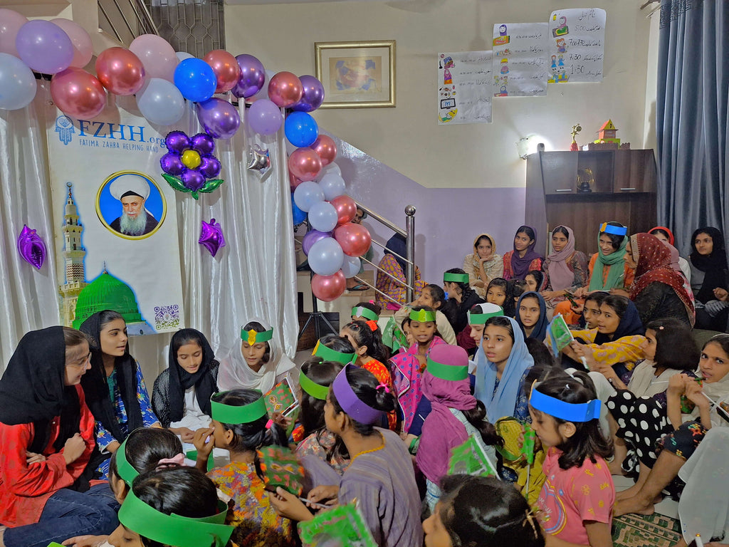 Lahore, Pakistan - Participating in Orphan Support & Mawlid Support Programs by Celebrating ZikrAllah & Mawlid an Nabi ﷺ, Serving Hot Meals with Blessed Birthday Cake & Distributing Blessed Gifts to Beloved Orphans & Less Privileged Children