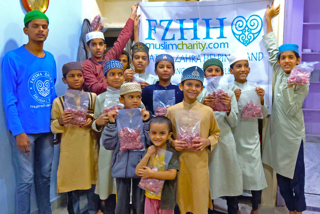 Hyderabad, India - Participating in Holy Qurbani Program & Mobile Food Rescue Program by Processing, Packaging & Distributing Holy Qurbani Meat from 35+ Holy Qurbans to Beloved Orphans, Madrasa Students, Homeless & Less Privileged Families