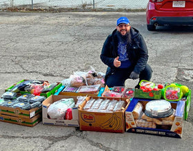 Chicago, Illinois - Participating in Mobile Food Rescue Program by Rescuing & Distributing 600+ lbs. of Fresh Fruits, Vegetables, Bakery Items & Essential Supplies to Local Community's Homeless Shelters Serving Less Privileged People