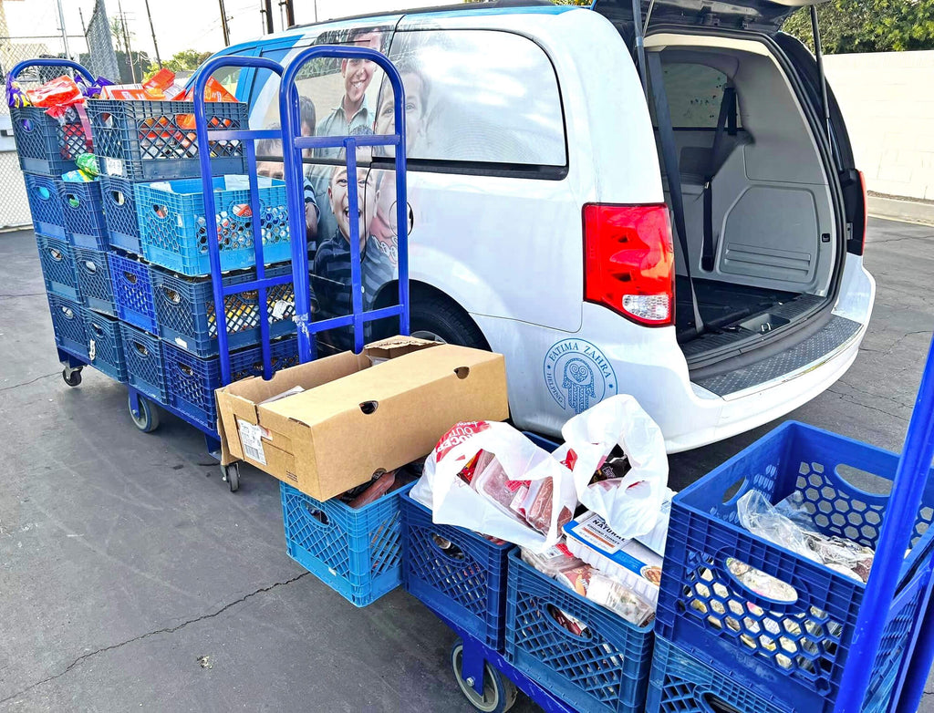 Los Angeles, California - Participating in Mobile Food Rescue Program by Rescuing & Distributing Over 1000+ lbs. of Essential Foods, Groceries & Supplies to Local Community's Breadline Serving Less Privileged Families