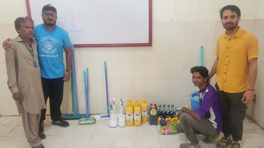 Lahore, Pakistan - Participating in Orphan Support Program by Donating Essential Cleaning Supplies to Pediatric Surgery Ward at Local Community's Children's Hospital Serving Beloved Orphans & Less Privileged Children