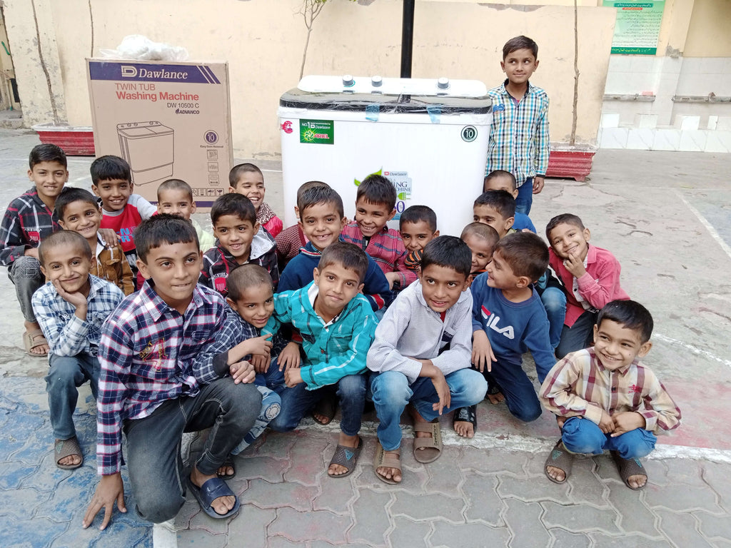 Lahore, Pakistan - Participating in Orphan Support Program by Donating Brand New Washing Machine with Dryer to Beloved Orphans at Local Community's Orphanage