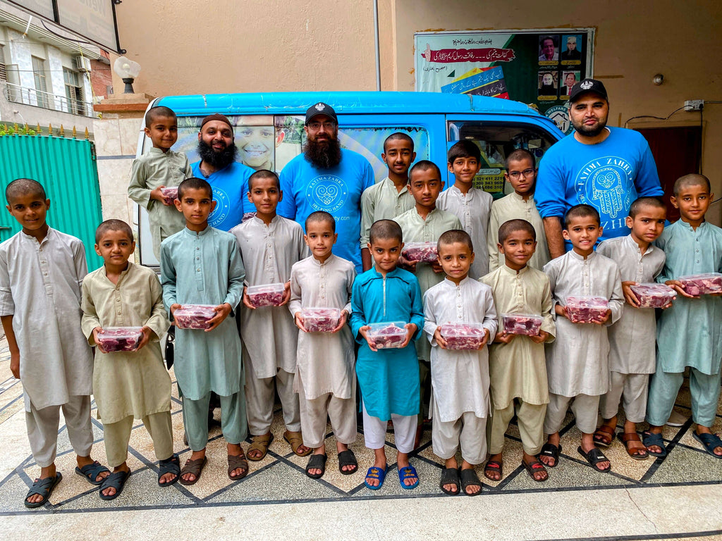 Lahore, Pakistan - Participating in Holy Qurbani Program & Mobile Food Rescue Program by Processing, Packaging & Distributing Holy Qurbani Meat from 2 Holy Qurbans to Local Community's Beloved Orphans & less Privileged Families