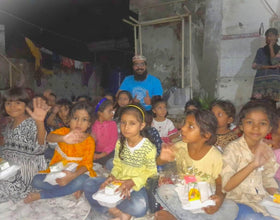 Lahore, Pakistan - Participating in Orphan Support Program & Mobile Food Rescue Program by Distributing Hot Meals with Juices & Brand New Clothes & Shoes to Beloved Orphans & Less Privileged Children