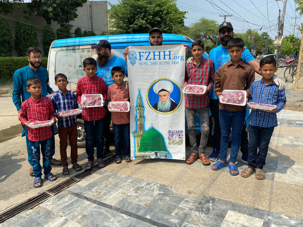Lahore, Pakistan - Participating in Holy Qurbani Program & Mobile Food Rescue Program by Processing, Packaging & Distributing Holy Qurbani Meat from 63 Holy Qurbans to Beloved Orphans, Homeless & Less Privileged Families