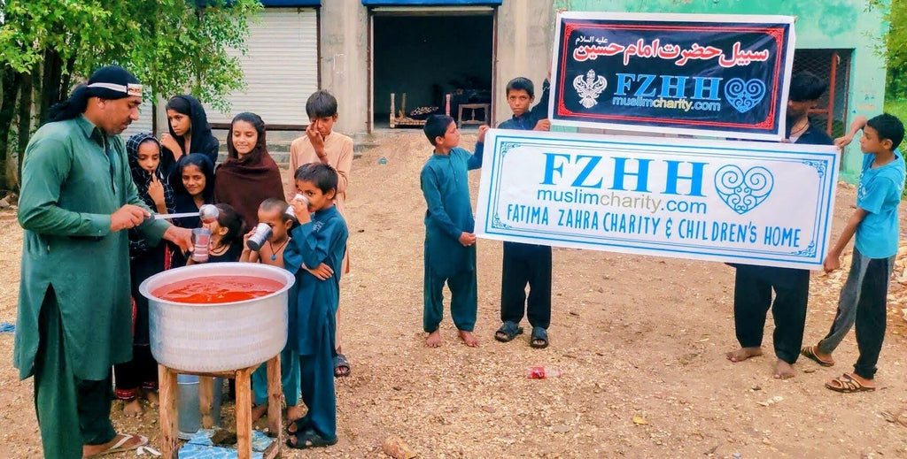 Sindh, Pakistan - Participating in Orphan Support Program & Mobile Food Rescue Program by Serving Cold Drinks & Water to Beloved Orphans & the Less Privileged at Local Community's Orphanage