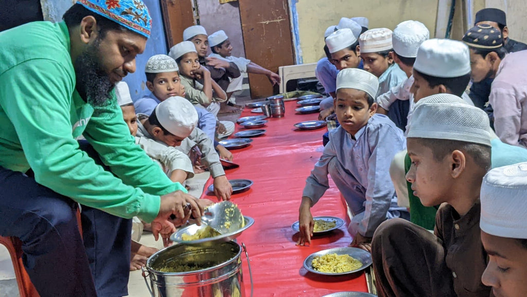 Hyderabad, India - Bidding Farewell to the Blessed Month of Rabi’ul Awwal by Serving Hot Meals to Children at Two Local Madrasas/Schools