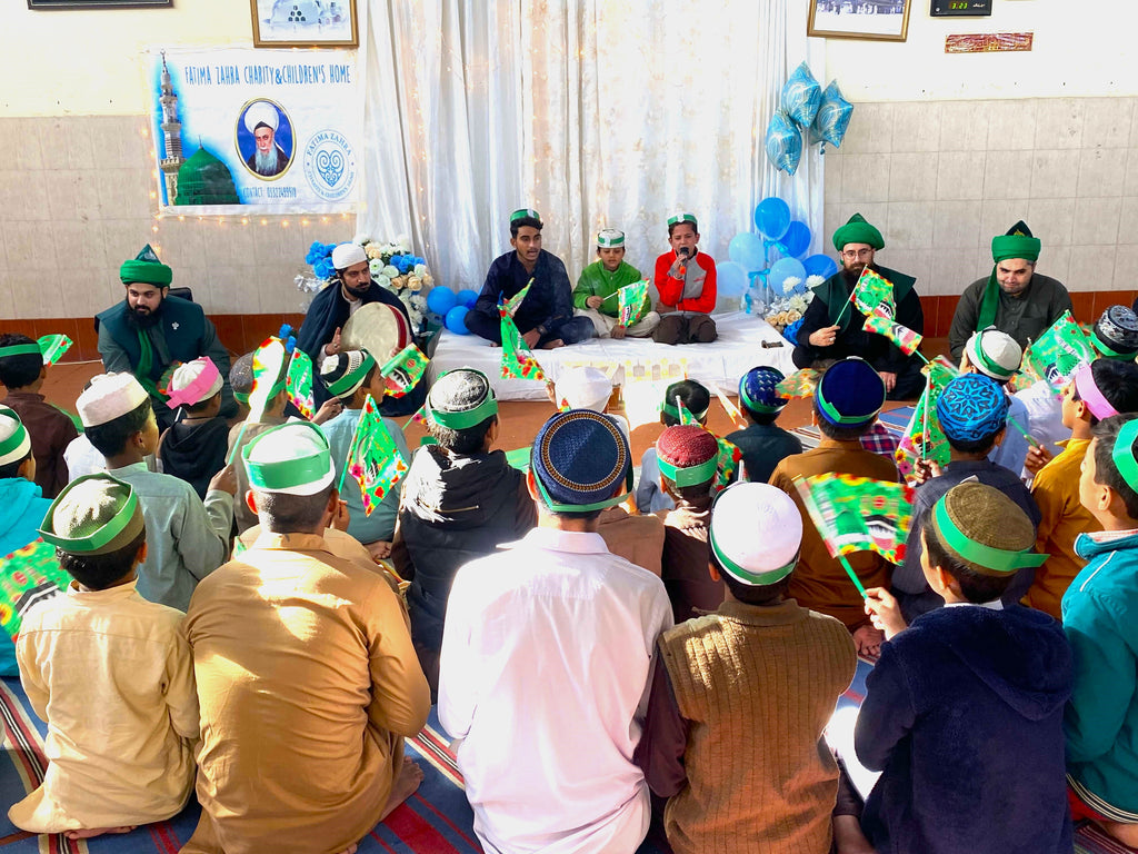 Lahore, Pakistan - Participating in Orphan Support & Mawlid Support Programs by Celebrating Mawlid an Nabi ﷺ with 70+ Beloved Orphans & Serving Hot Foods & Blessed Cake