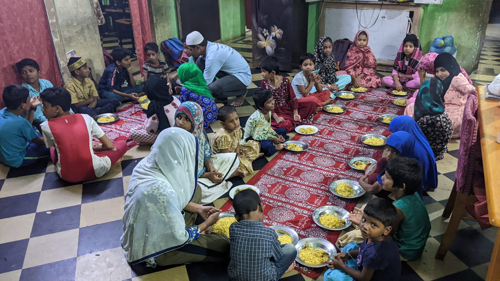 Hyderabad, India - Honoring the Holy Day of Arba’een (40th Day of Martyrdom of Holy Family of Prophet Muhammad ﷺ in Karbala) by Serving Hot Meals to Local Community's Beloved Orphans & Distributing to Madrasa/School Children & Less Privileged People