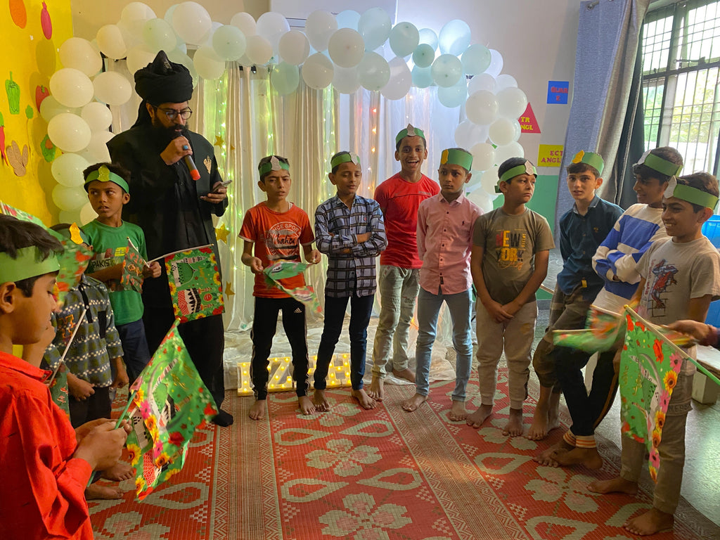 Lahore, Pakistan - Participating in Orphan Support & Mawlid Support Programs by Celebrating Mawlid an Nabi ﷺ, Serving Hot Meals with Desserts & Distributing Goodie Bags to Beloved Orphans at Local Community's Orphanage