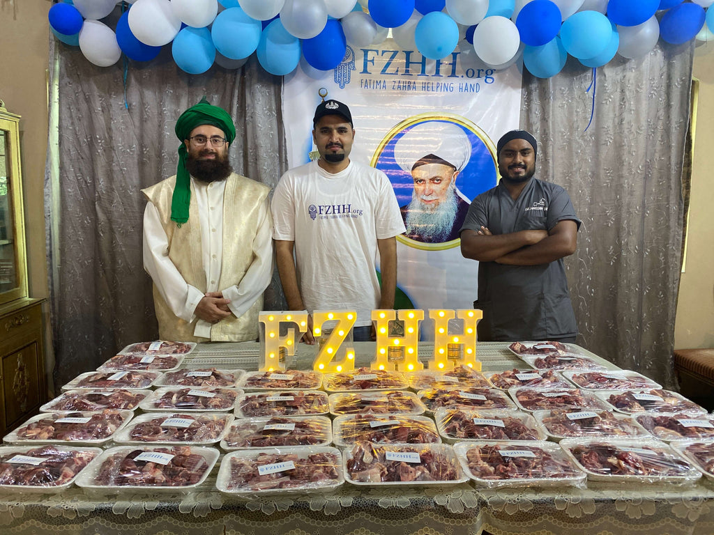 Distributing Holy Qurban & Cake to Honor Birthday of Mawlana Shah Naqshband (Q) – PK